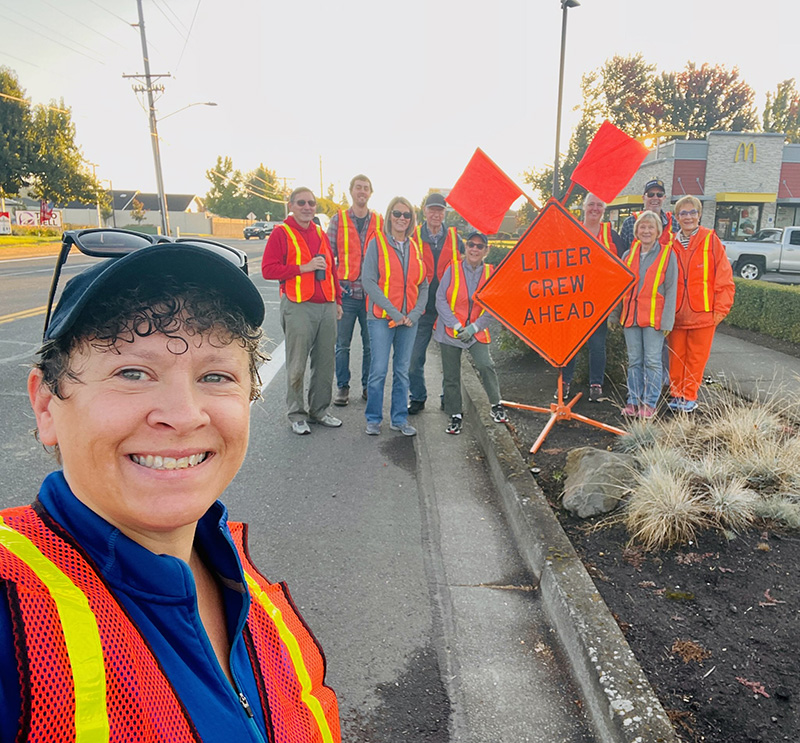 Shaff Road cleanup volunteers